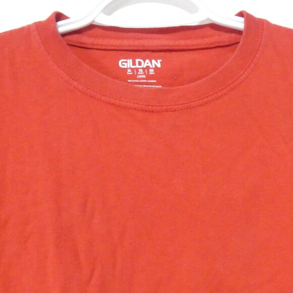 GILDAN | youth xl - extra large | Solid Red Cotton Tee / T-Shirt - Picture 4 of 12